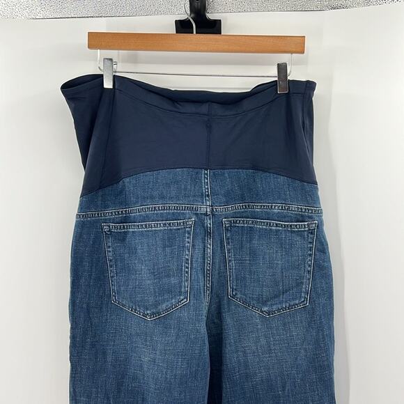 J. Crew Over Belly Maternity Straight Leg Jeans - Medium Wash - 33 - NWT - Picture 7 of 9